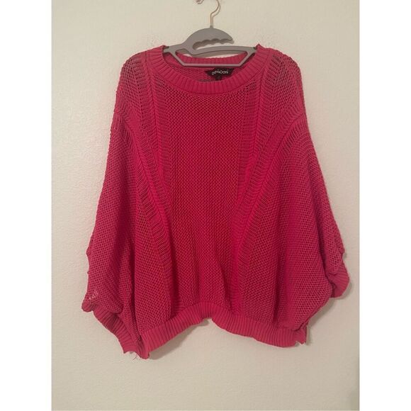 Davi & Dani BATWING LOOSE FIT HOLLOW OUT COVER UP SWEATER - Picture 2 of 5